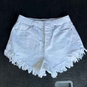 Wild Fable High Rise White denim Fringe jean shorts